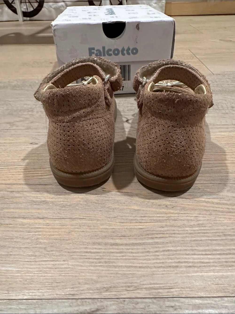 Alcott Girls' Brown Suede Mary Jane Shoes with Bow